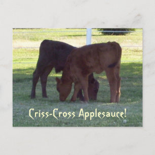 Postal ¡Applesauce Cruzado! Postcard de calamares