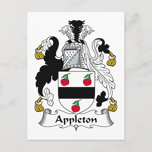 Postal Appleton Family Crest (Anverso)