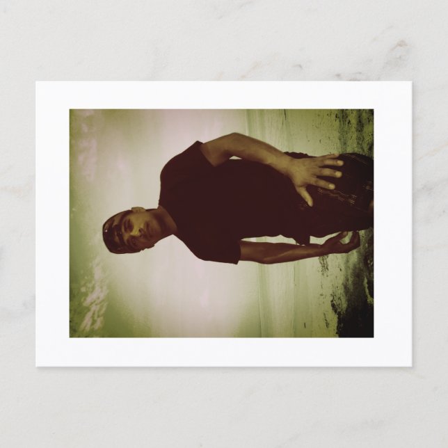 Postal Approachable Wolf Post Card Print (Anverso)