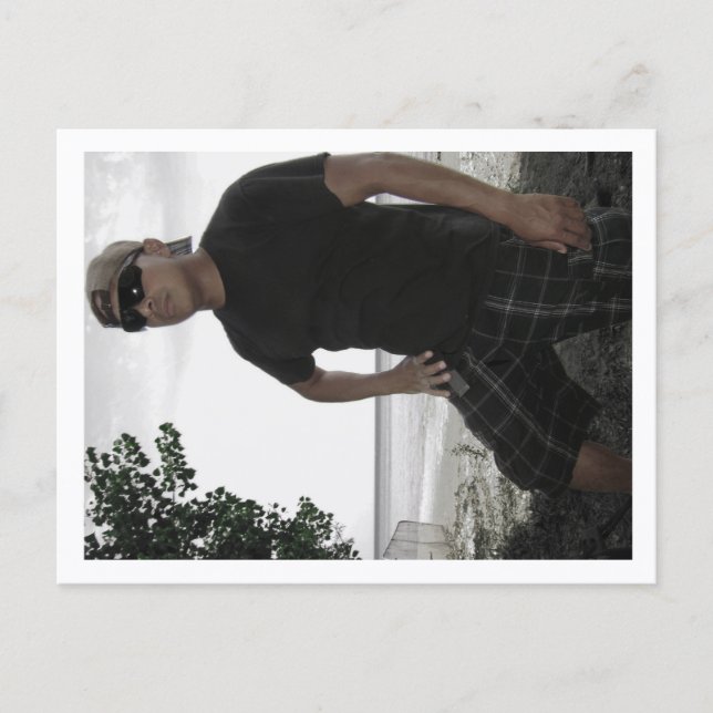 Postal Approachable Wolf Post Card Print (Anverso)