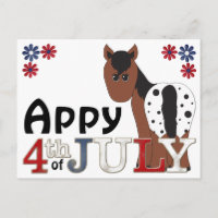 Appy 4 de Julio Appaloosa Horse Post Card