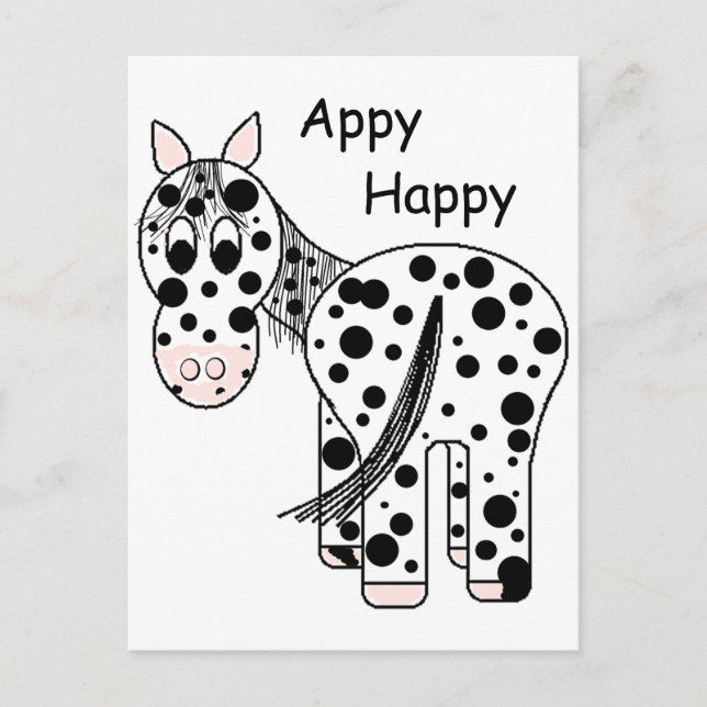Postal Appy Happy - Leopard Appaloosa (Anverso)