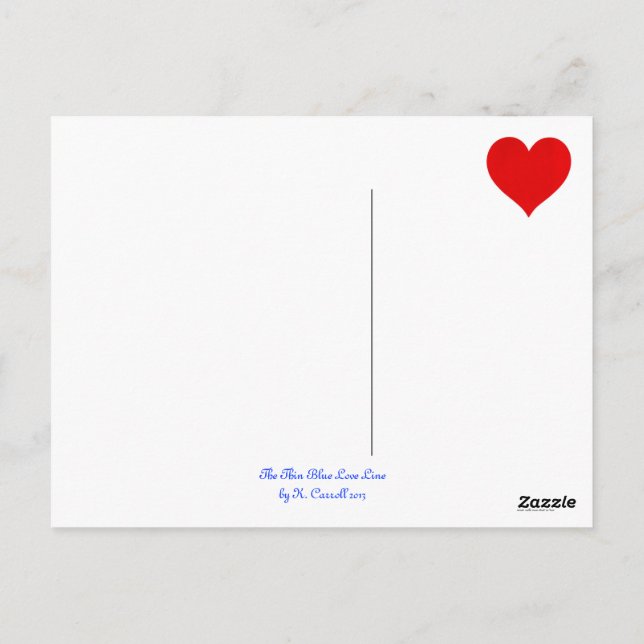 Postal Apreciación de la policía, gracias, amor (Reverso)