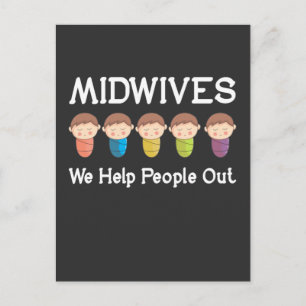 Postal Apreciación de las parteras Cute Doula Partera Beb
