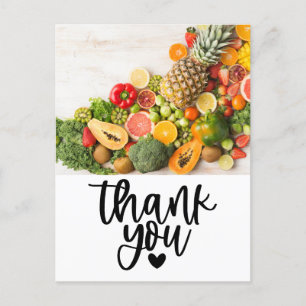 Postal Apreciación de vegetarianos y verduras vegetales