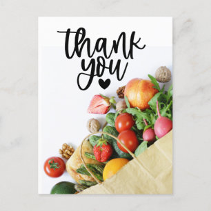 Postal Apreciación de vegetarianos y verduras vegetales