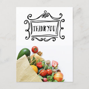Postal Apreciación de verduras vegetarianas
