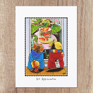 Postal 'Apreciación del Arte' Amantes del Arte Gato Perso