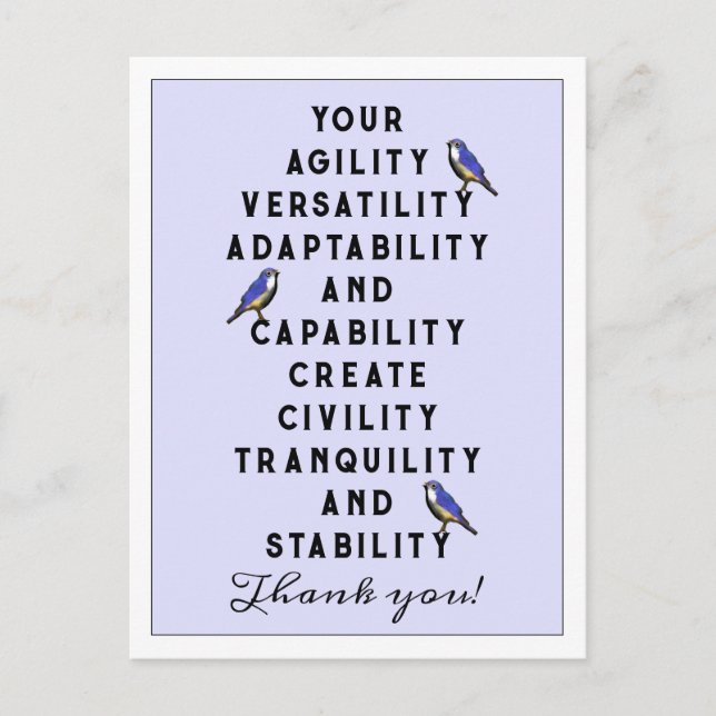 Postal Apreciación del empleado (Anverso)