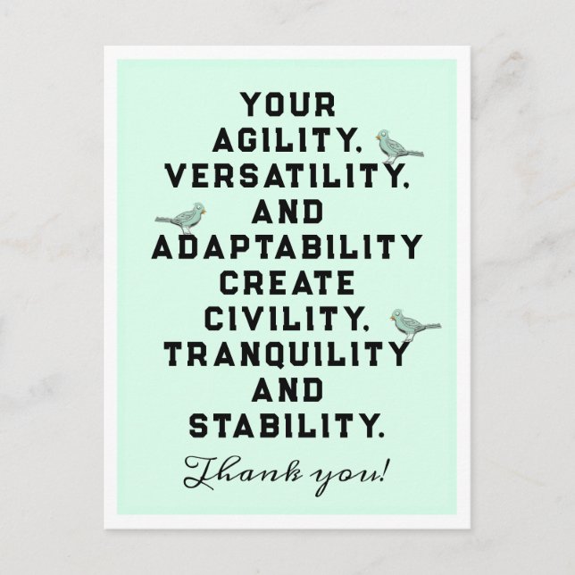 Postal Apreciación del empleado (Anverso)