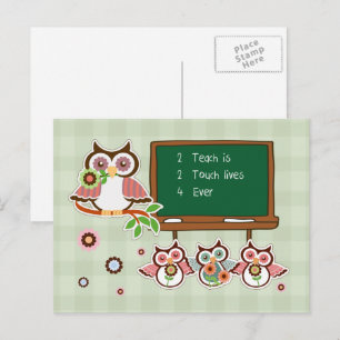 Postal Apreciación del profesor de Lechuzas Cutas