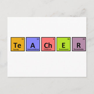 Postal Apreciación periódica del profesor de tabla