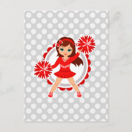 Postal Apreciador - Cute Red Brunette Cheer