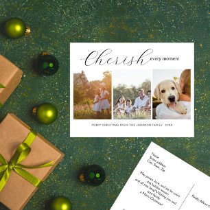 Postal Apreciar cada momento Elegante Script 3Fotovacacio