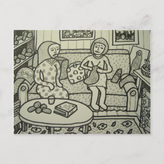 Postal Aprenda hacer punto a BT Piliero