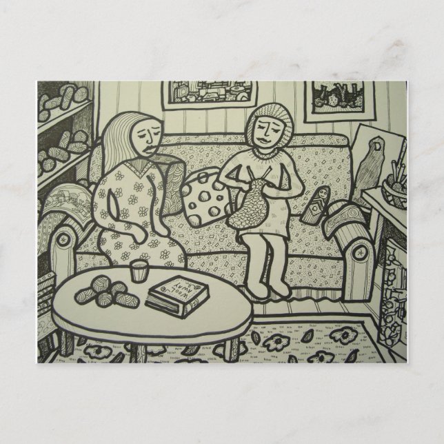 Postal Aprenda hacer punto a BT Piliero (Anverso)