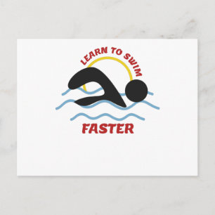 Postal Aprende a Nadar Más Rápido - Diseño de Nadadores C