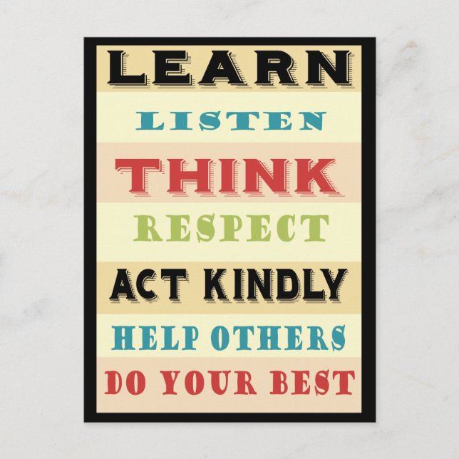 Postal Aprender docentes educacionales (Anverso)