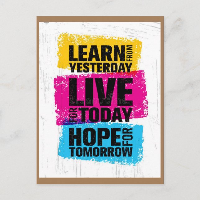 Postal aprender hoy (Anverso)