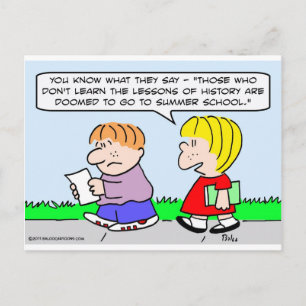 Postal aprender lecciones de historia escuela de verano c