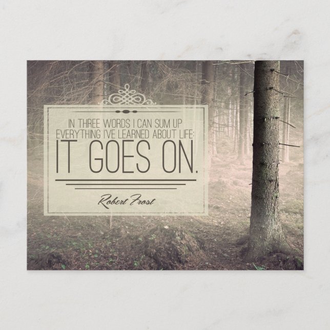 Postal Aprendida sobre la vida (Anverso)