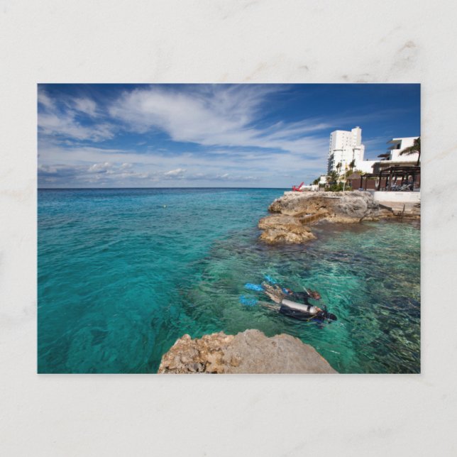 Postal Aprendiendo A Bucear Scuba, Cozumel México (Anverso)