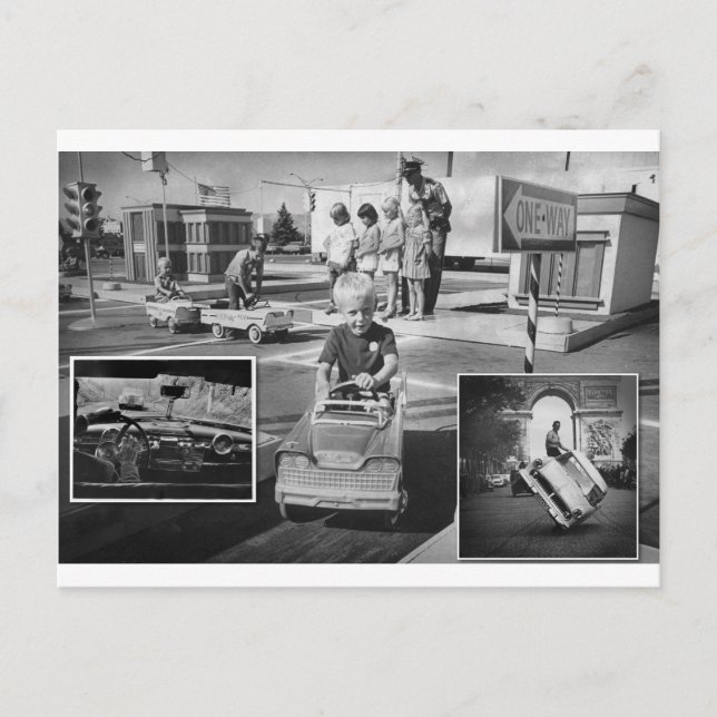 Postal aprendizaje conducir juegos (Anverso)