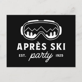 Postal Apres ski party mountain cabin winter holiday