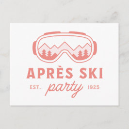 Postal Apres ski party skiing girls night pink aesthetic