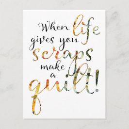 Postal Apresurarse Cuando La Vida Te Da Scraps Hace Que E