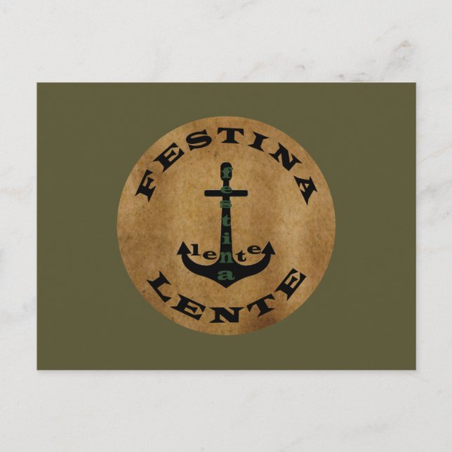 Postal Apresúrate lentamente (Anverso)