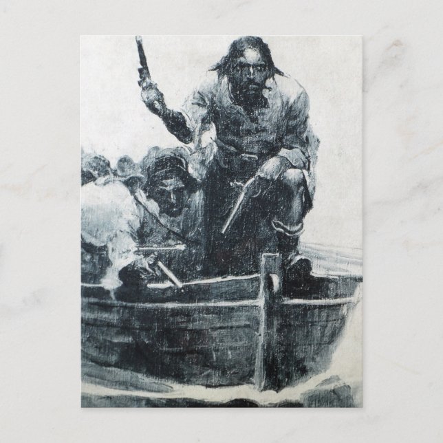 Postal Aproximación de barba negra (Anverso)