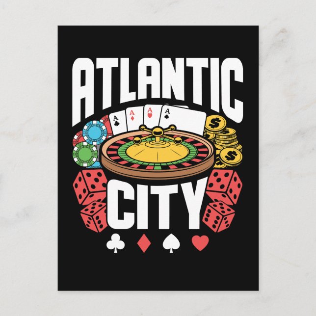 Postal Apuestas en el Casino de Atlantic City New Jersey (Anverso)