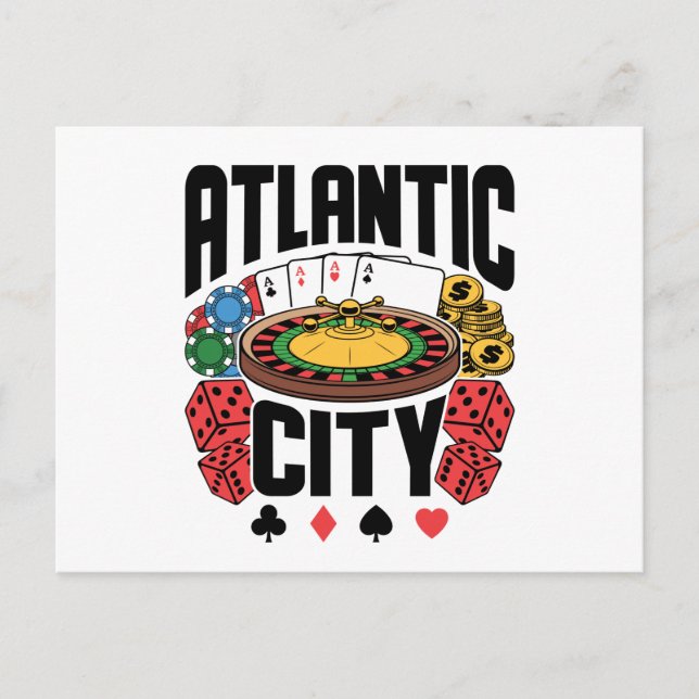 Postal Apuestas en el Casino de Atlantic City New Jersey (Anverso)