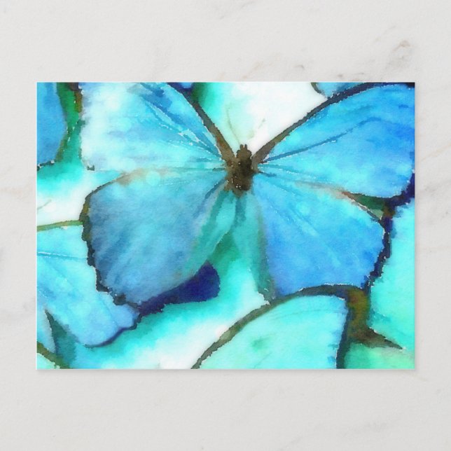 Postal Aqua Butterflies (Anverso)