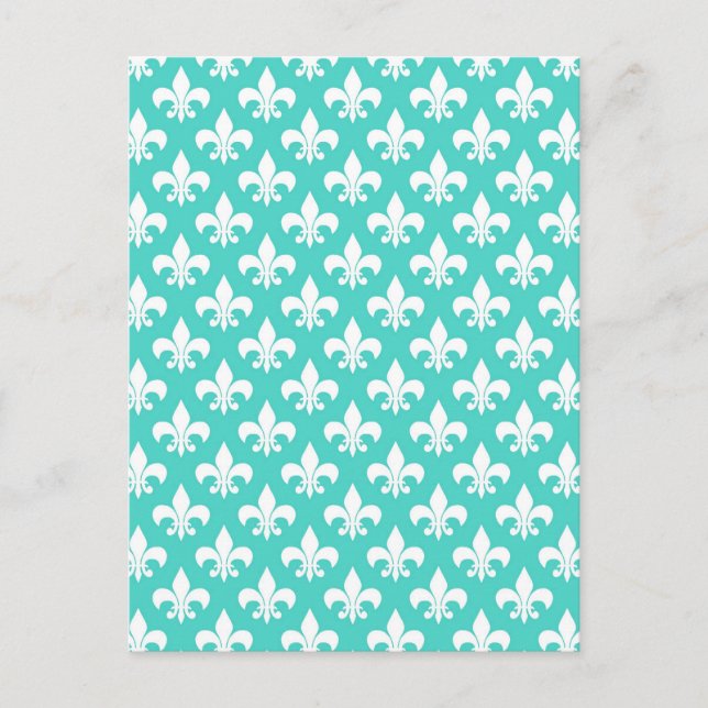 Postal Aqua Damask (Anverso)