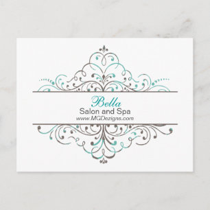 Postal Aqua Flourish Estacionalidad De Negocios Personali