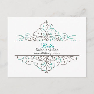 Postal Aqua Flourish Estacionalidad De Negocios Personali
