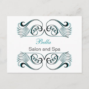 Postal aqua Moda blanca Business Gracias Cartas