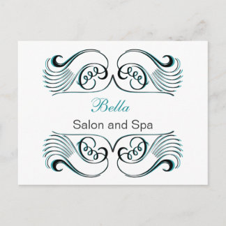 Postal aqua Moda blanca Business Gracias Cartas