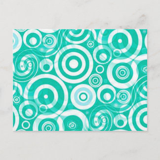 Postal aqua_retro_circles