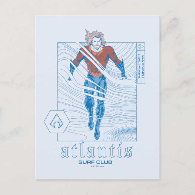 Postal Aquaman - Atlantis Surf Club (Anverso)
