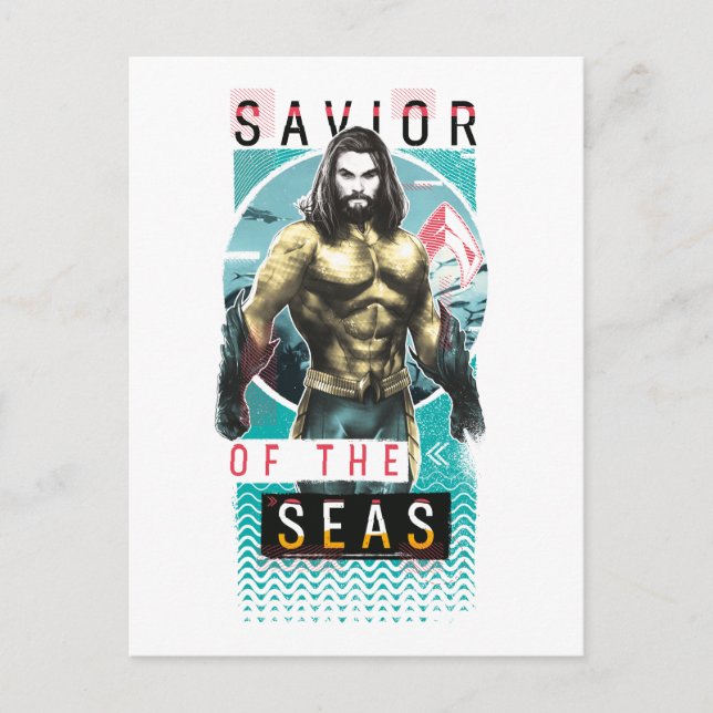 Postal Aquaman | Gráfico modernista "Salvador De Mares" (Anverso)