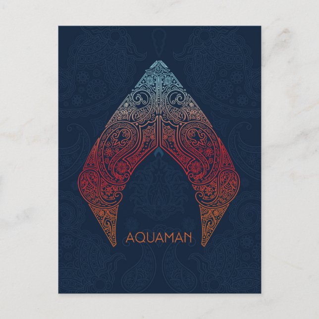 Postal Aquaman | Logo de Paisley Aquaman (Anverso)