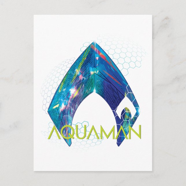 Postal Aquaman | Logotipo de Aquaman Refractado (Anverso)