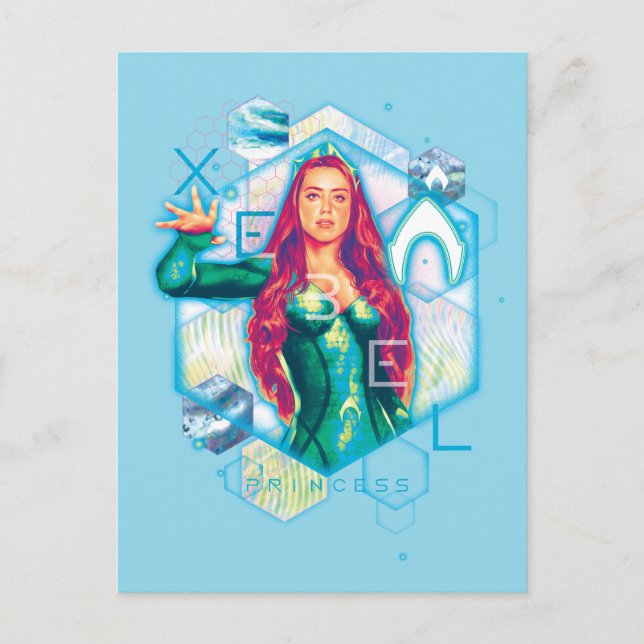 Postal Aquaman | Xebel Princess Mera Hexagonal Graphic (Anverso)