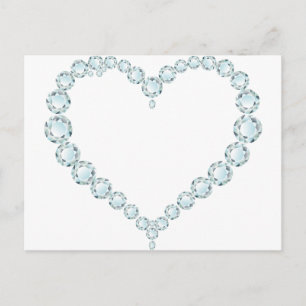 Postal Aquamarine Gem Heart