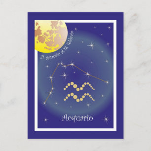 Postal Aquario 21 gennaio al 18 febbraio Postkarte