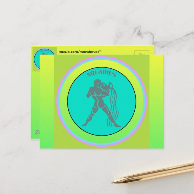 Postal Aquarius Postcard (Anverso/Reverso In Situ)