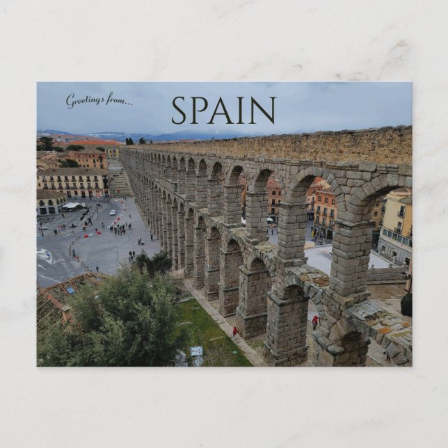 Postal Aqueduct of Segovia in Old City Segovia Spain (Anverso)
